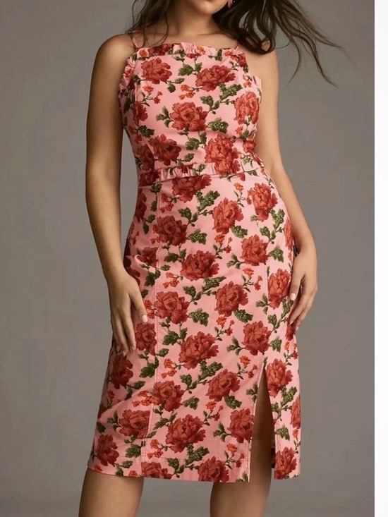 Anthropologie Dresses & Skirts - Anthropologie midi Dress Floral Smocked large NWT